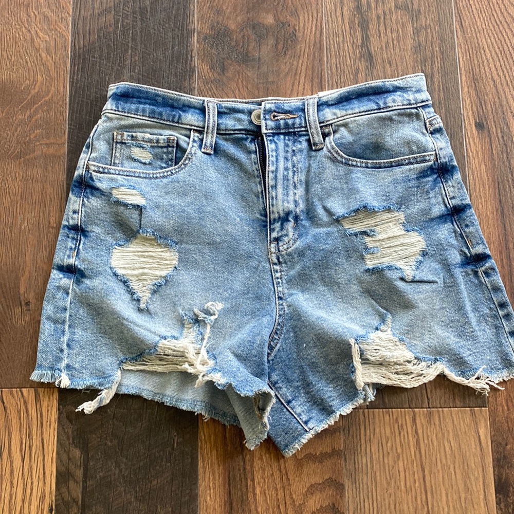 Distressed SO Boyfriend Super High Waisted Shorts